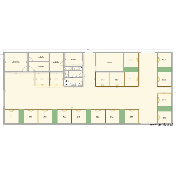 4BLZ(9) + bureau +LocalB. Plan de 18 pièces et 706 m2