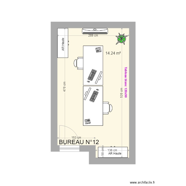 Bureau 12. Plan de 0 pièce et 0 m2