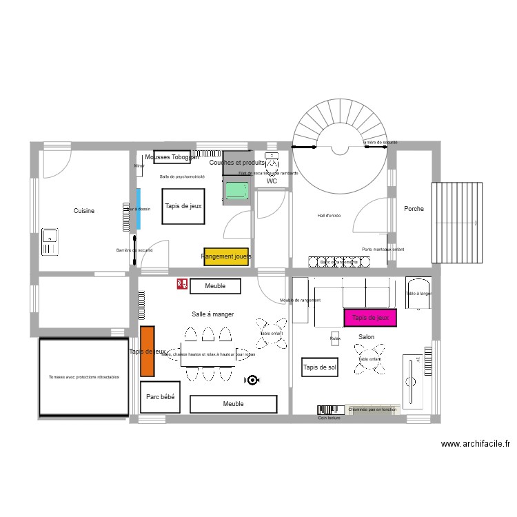 Rez de chaussée Mimi. Plan de 0 pièce et 0 m2