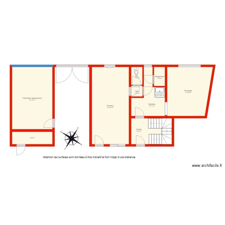 BI 3240 appartement rdc non côté. Plan de 0 pièce et 0 m2