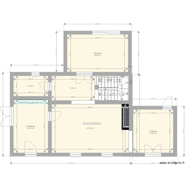 MONTFAVILLE RDC 1 V3. Plan de 0 pièce et 0 m2