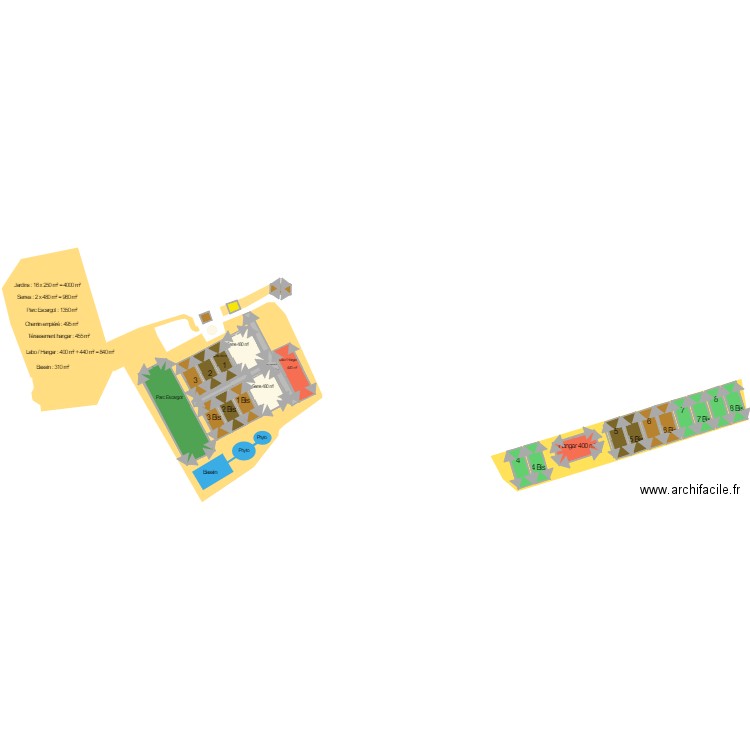 Terrain Pluméliau assolement année 2. Plan de 0 pièce et 0 m2
