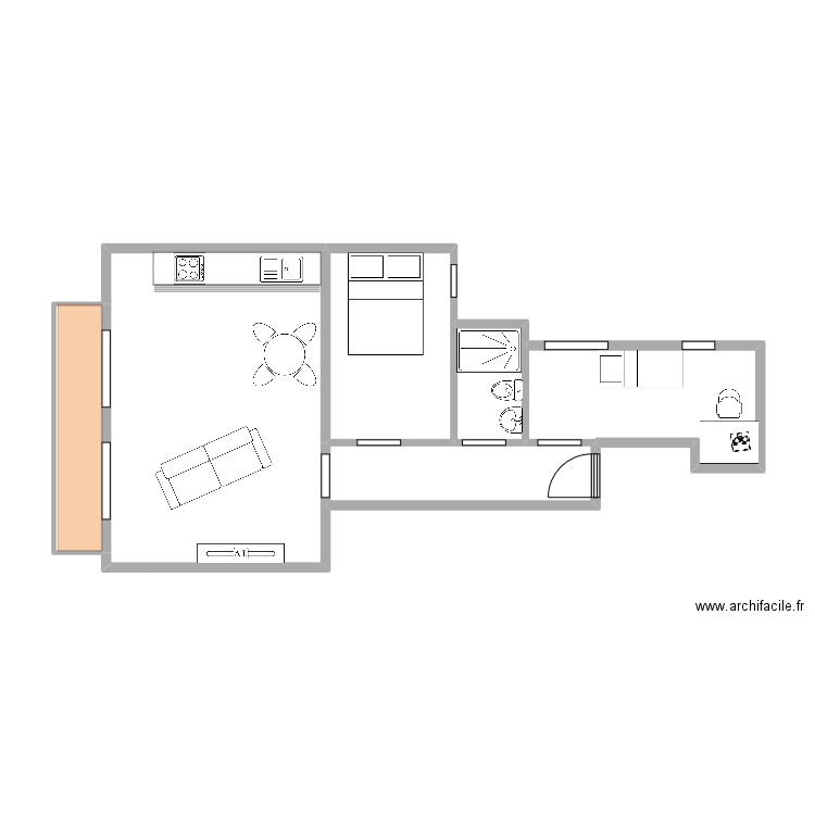 01559Elvira. Plan de 6 pièces et 49 m2