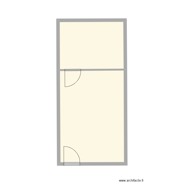 MOSCA. Plan de 2 pièces et 22 m2