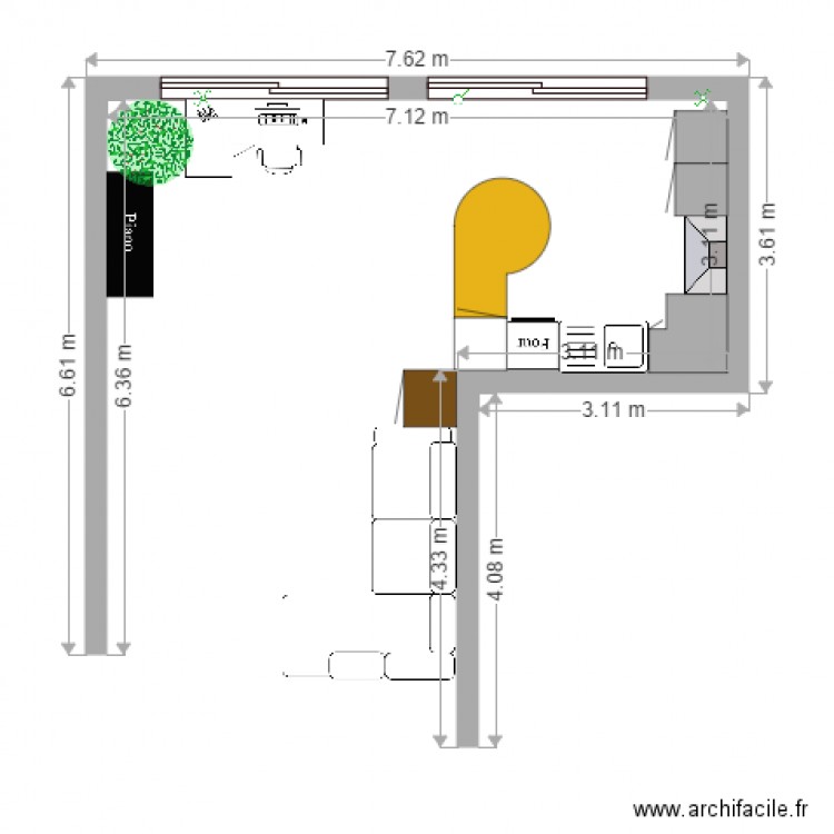 Cuisine Eden. Plan de 0 pièce et 0 m2