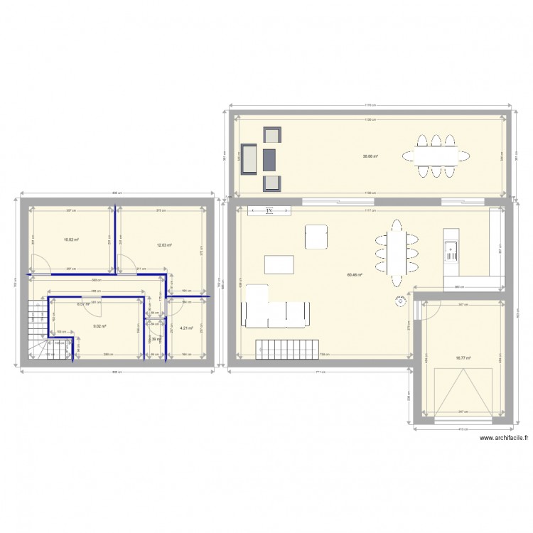 maison cabriere. Plan de 0 pièce et 0 m2