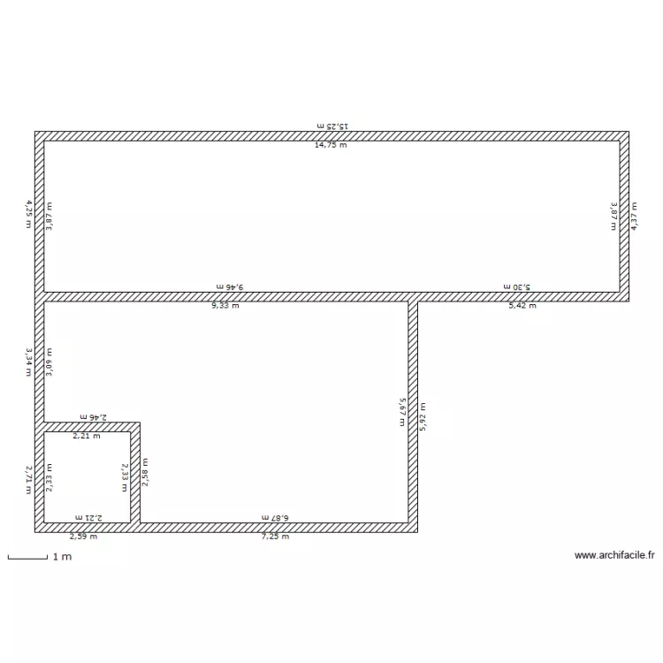 piscine. Plan de 