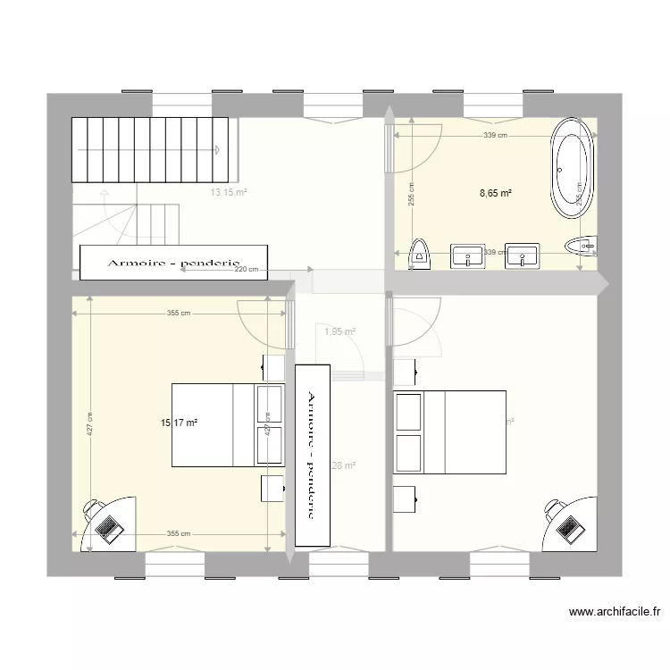 essai chambre enfants MAISON ELYSE 13 avril 2021. Plan de 