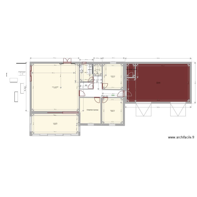 Montmaur3 + garage. Plan de 7 pièces et 175 m2