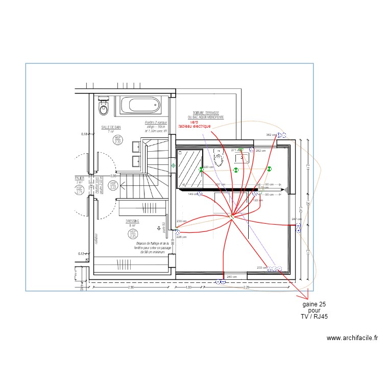 villecrenes Mahonias etage. Plan de 0 pièce et 0 m2