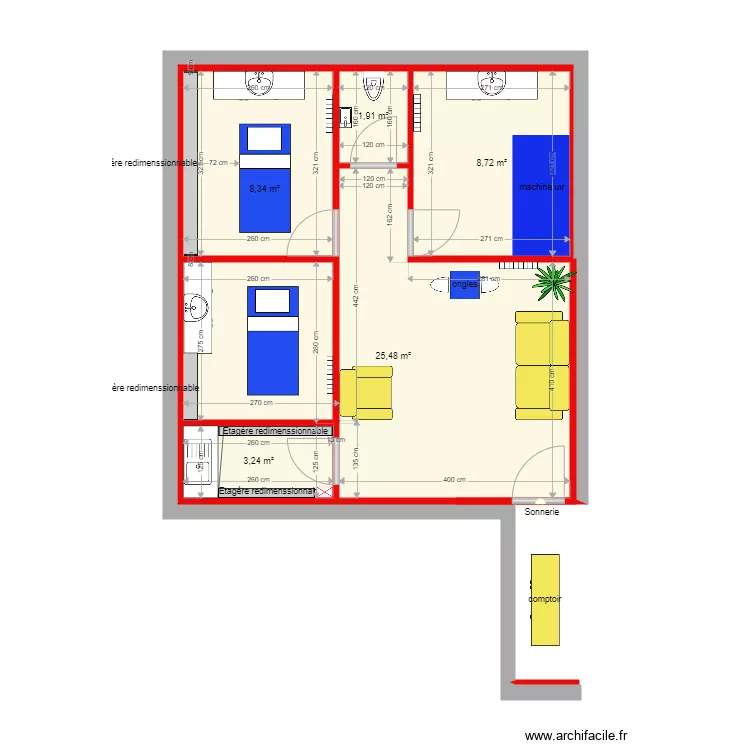 nvx esth&eacute;tique . Plan de 