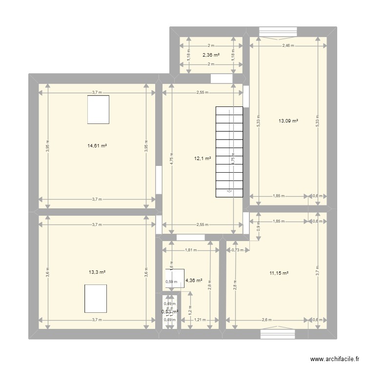 Plousey . Plan de 25 pièces et 232 m2