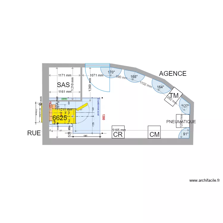 PLAN DE MASSE EXISTANT GOLFE JUAN 6625. Plan de 