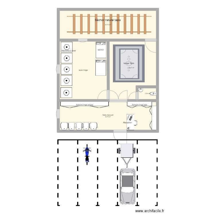pan laverie. Plan de 0 pièce et 0 m2