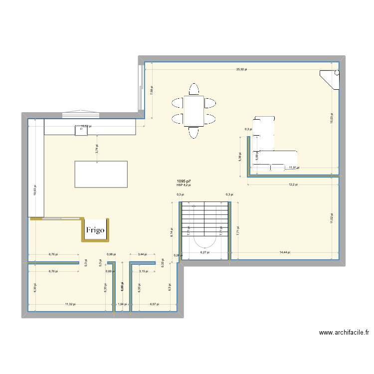 Alain 33. Plan de 1 pièce et 102 m2