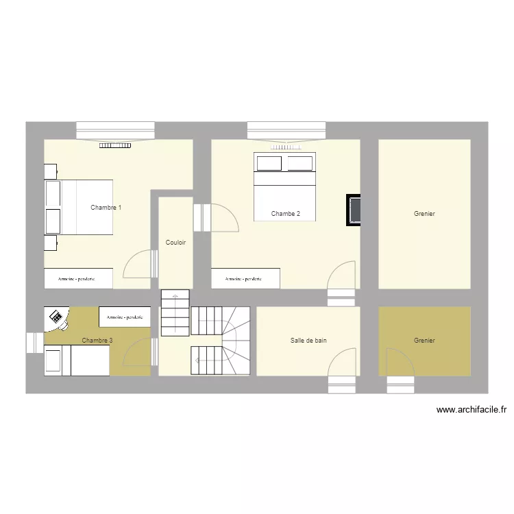 Sebastien 1er etage. Plan de 