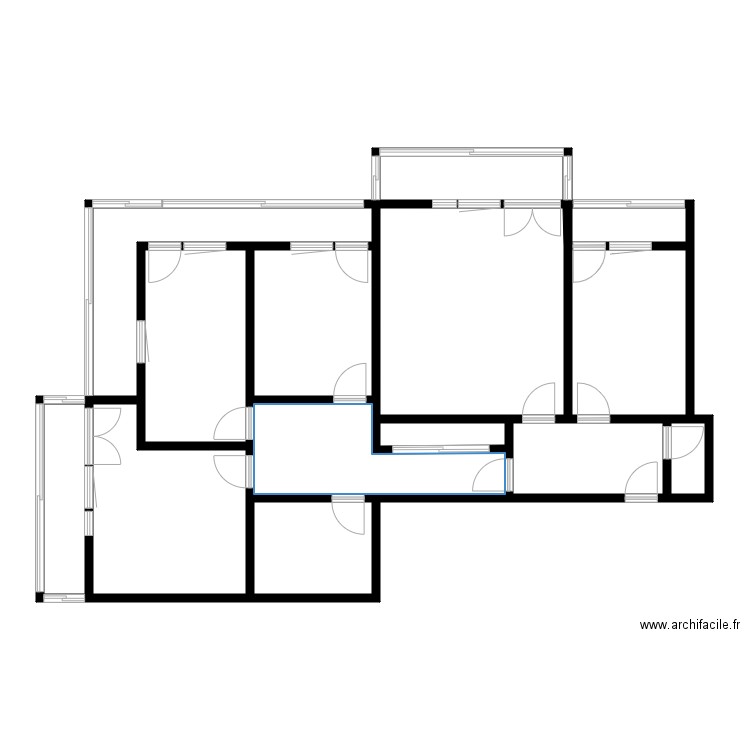 Oph. Plan de 14 pièces et 122 m2