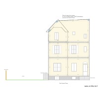 plan de coupe maison 2 etages fenetres