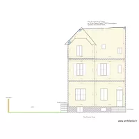 plan de coupe maison 2 etages fenetres