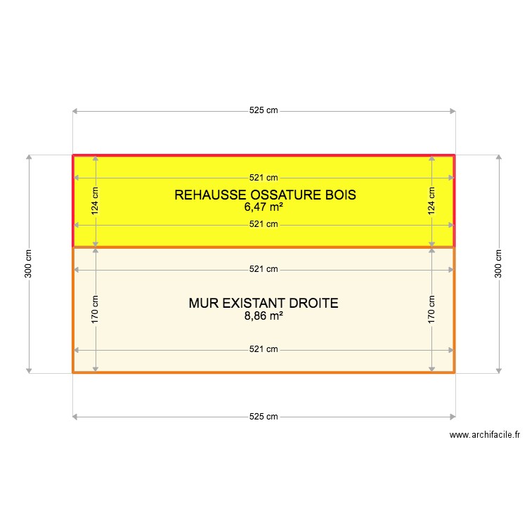 MOUVAUX MUR DE DROITE. Plan de 2 pièces et 15 m2