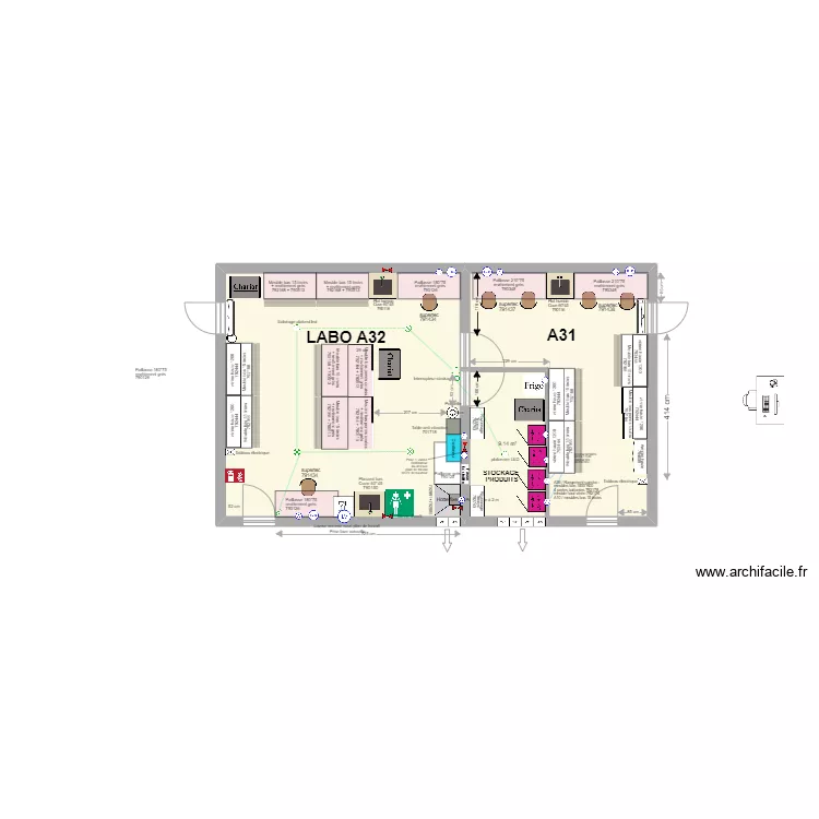 labo A32 modif juin 2022. Plan de 