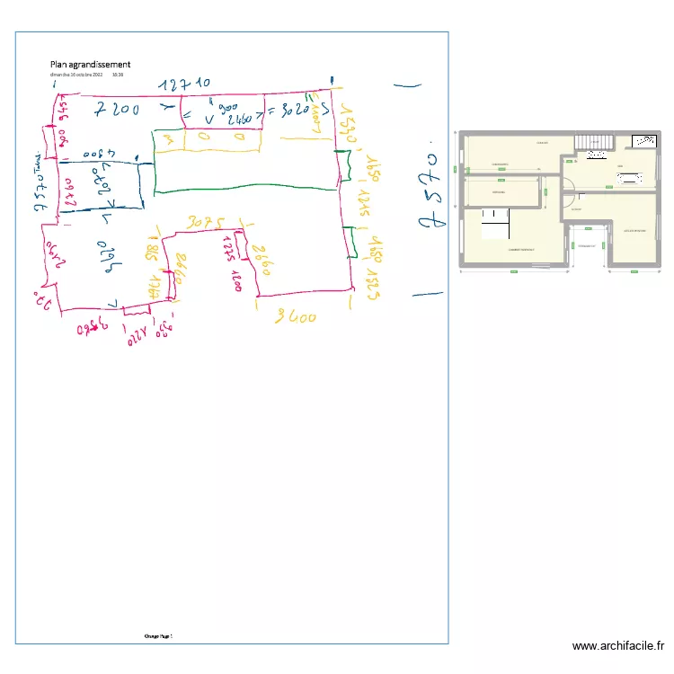 EXTENTION Grives. Plan de 