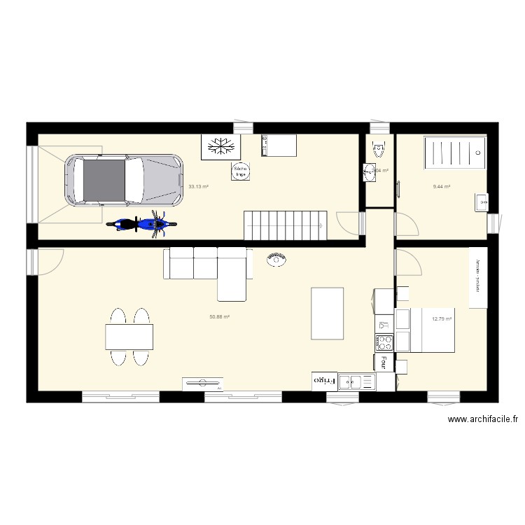 maison 104m2. Plan de 0 pièce et 0 m2