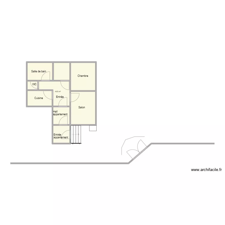 Divoux maison existant. Plan de 