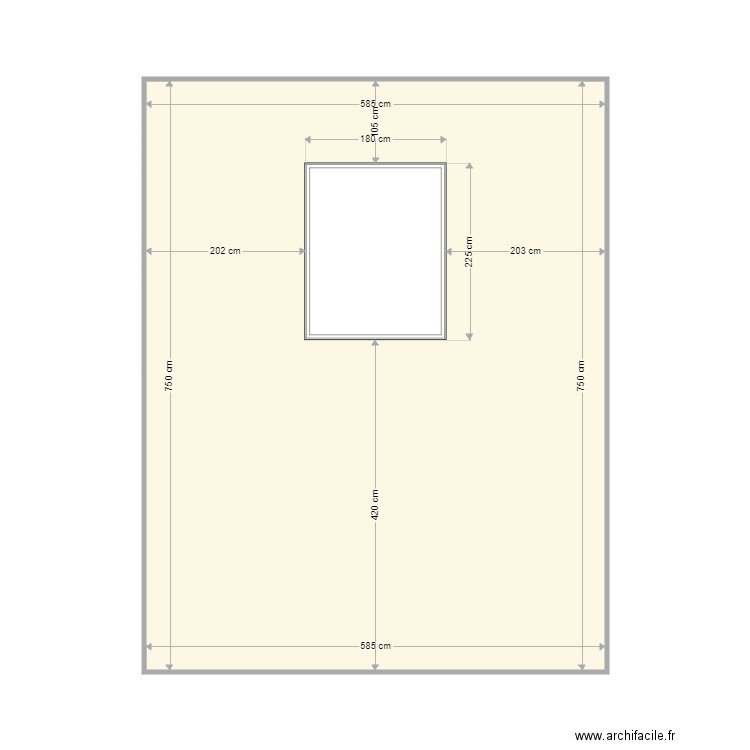 wall 30 14 window X 3. Plan de 1 pièce et 44 m2