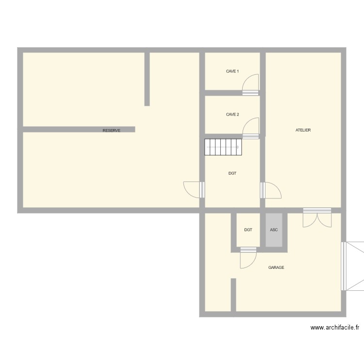 LEYLAVERGNE SOUS SOL. Plan de 0 pièce et 0 m2