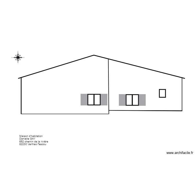 Fa&ccedil;ade Est. Plan de 