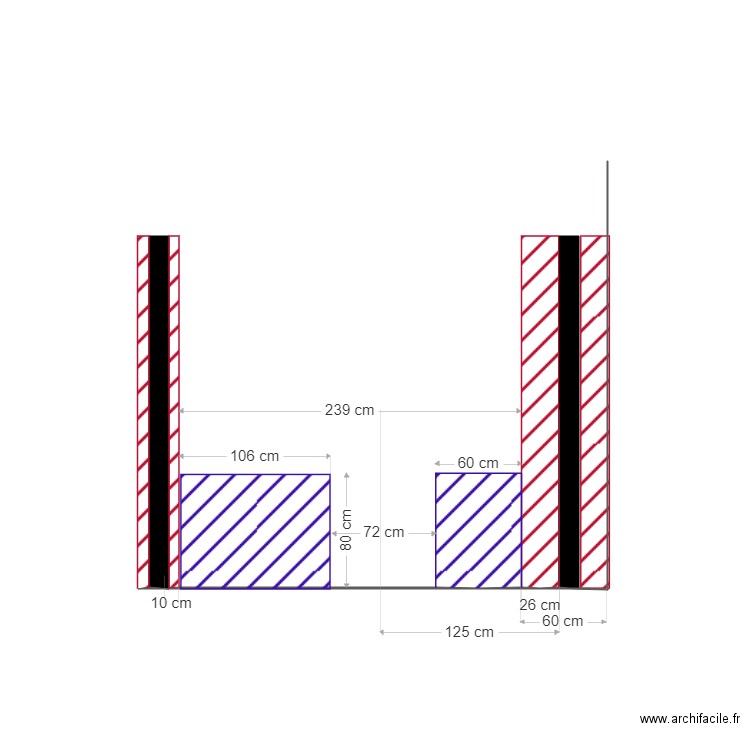 Monge mur chambre. Plan de 0 pièce et 0 m2