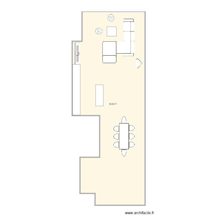 plan salon. Plan de 0 pièce et 0 m2