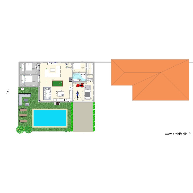 projet techno 1. Plan de 10 pièces et 146 m2