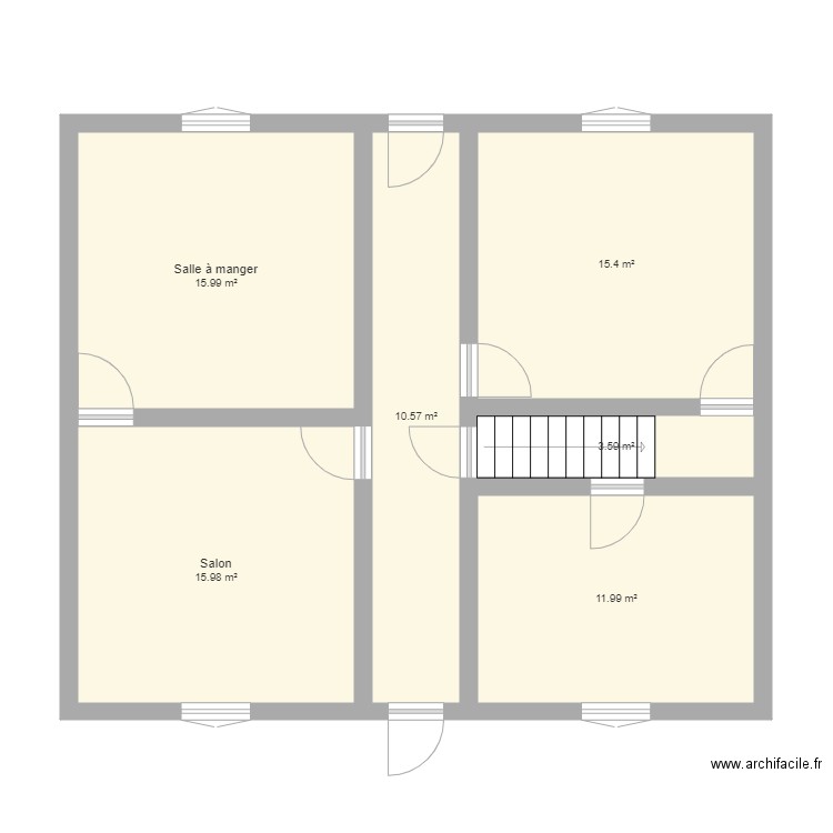 RDC actuel maison av landon. Plan de 0 pièce et 0 m2