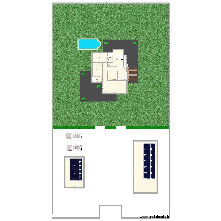 Kerkour 6. Plan de 8 pièces et 312 m2