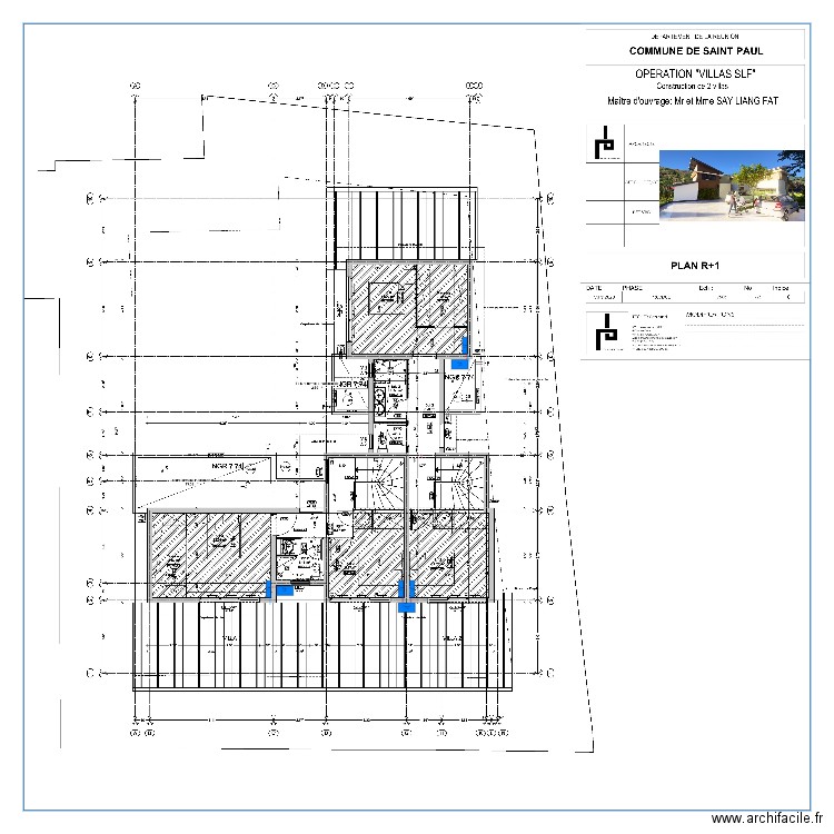 Villa Mazelier Gecop R+1 dos a dos . Plan de 0 pièce et 0 m2