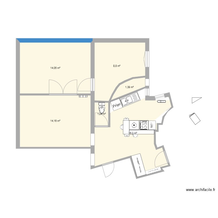 Clotilde BAR V2. Plan de 0 pièce et 0 m2
