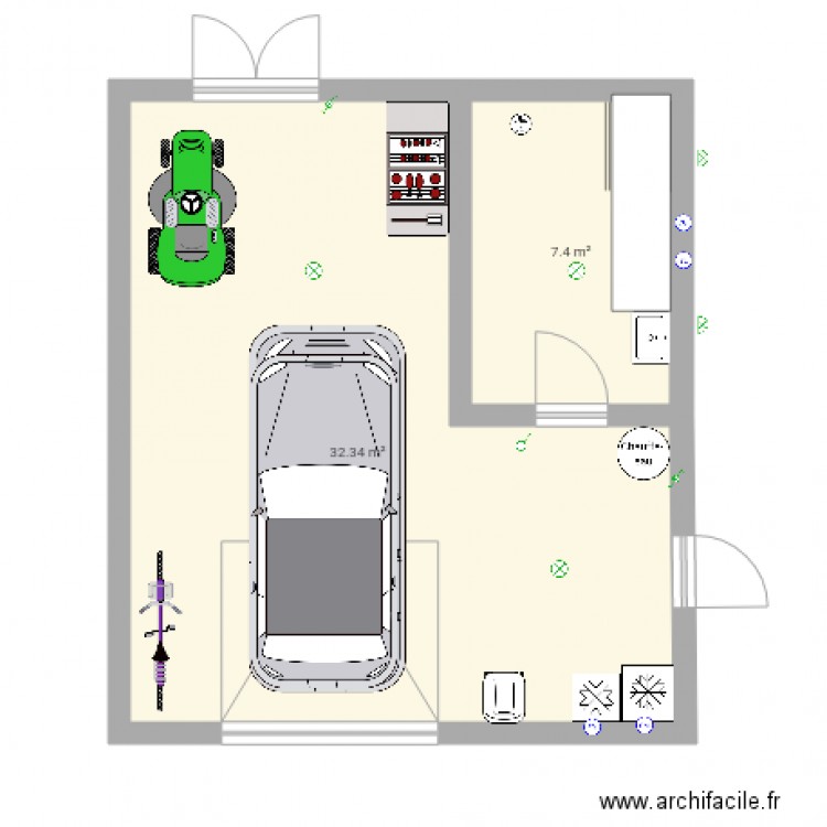 Garage. Plan de 0 pièce et 0 m2
