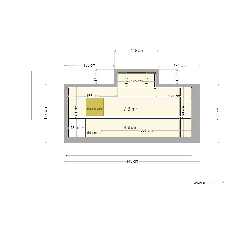 placo mara concept 3. Plan de 1 pièce et 7 m2