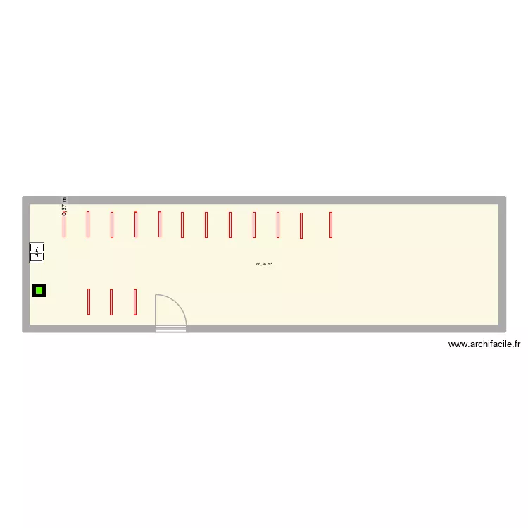 Eurosquare. Plan de 1  et 86 m²
