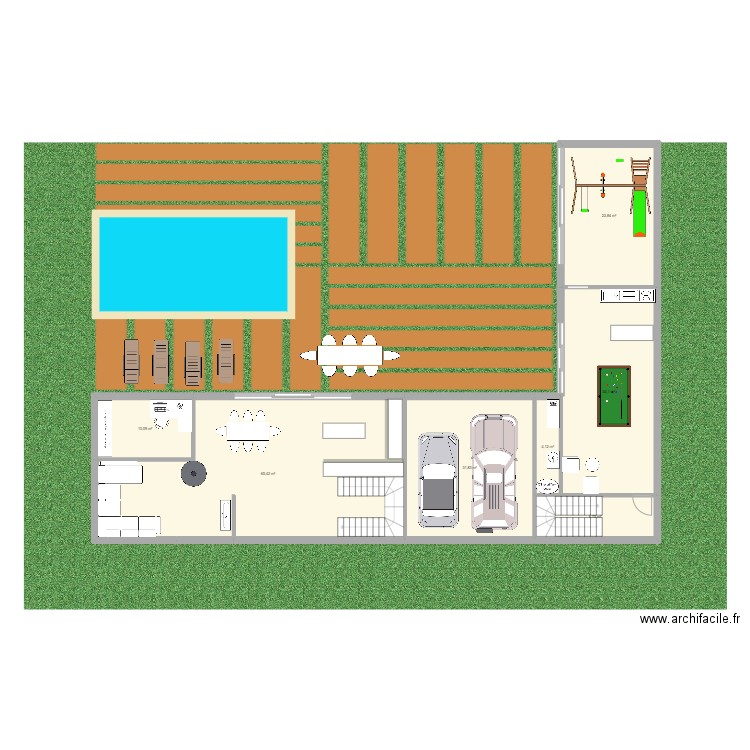 futur. Plan de 7 pièces et 177 m2