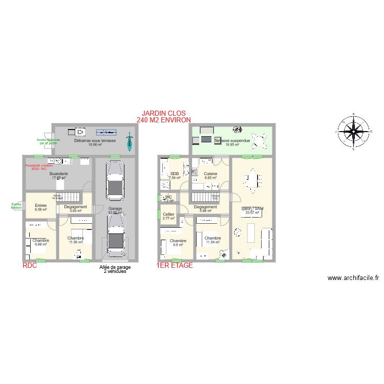 BACHER. Plan de 0 pièce et 0 m2