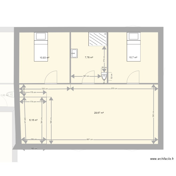 Clement et Victoria  . Plan de 12 pièces et 187 m2