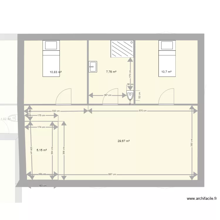 Clement et Victoria  . Plan de 