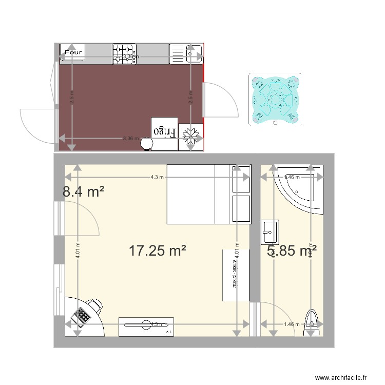 Chez moi. Plan de 0 pièce et 0 m2