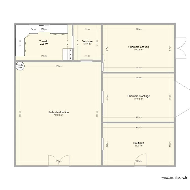 MIELLERIE COT&Eacute;. Plan de 