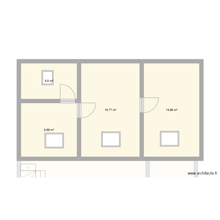 HOFER - GRAND QUEVILLY. Plan de 13 pièces et 109 m2