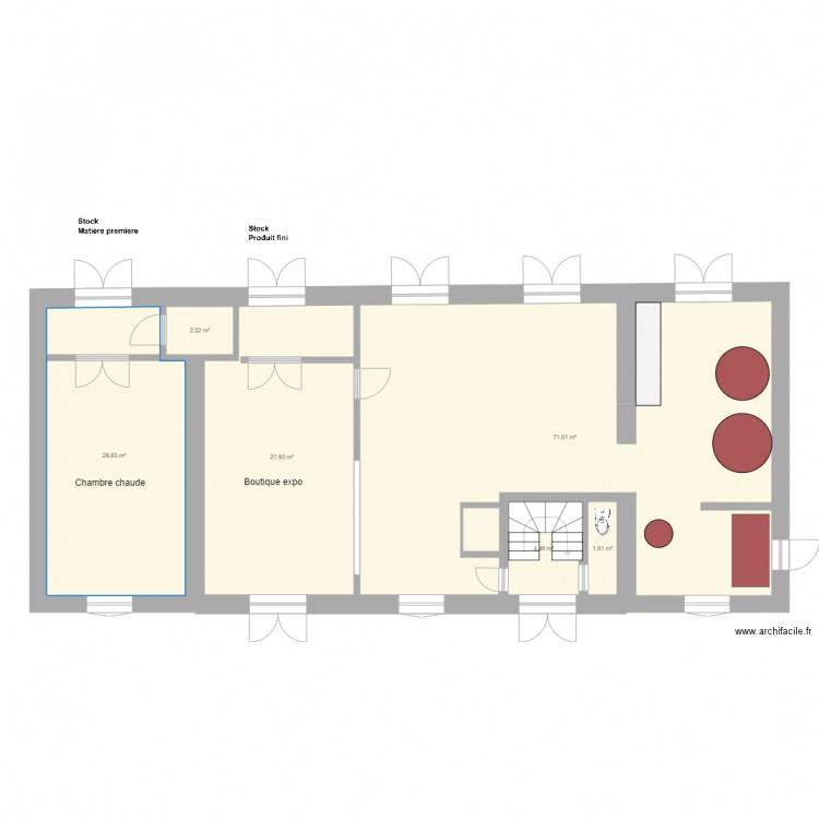 Cotentine Gare hall vide. Plan de 0 pièce et 0 m2