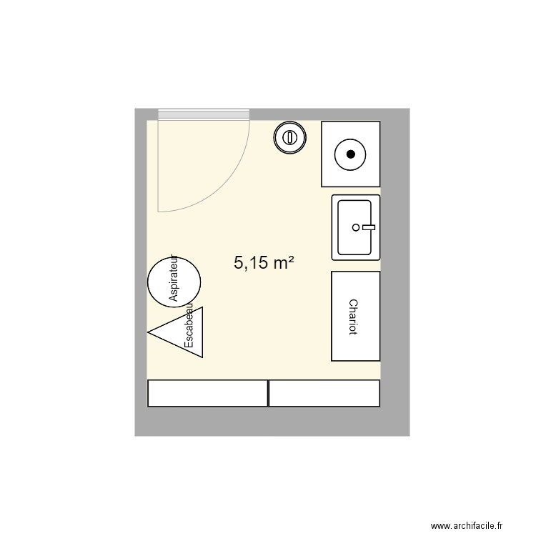 Local ménage . Plan de 0 pièce et 0 m2
